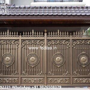 Loha Ka Gate Ka Design, Royal Gate Design Main Gate Lighting In Outdoor