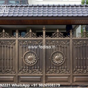 Loha Ka Gate Ka Design, Simple Iron Gate Designs For Homes Main Gate Lighting In Outdoor