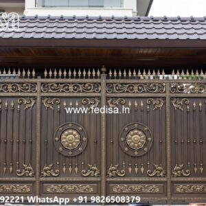 Modern Fence Gate, Maharaja Gate Pipe Design Main Gate Lighting In Outdoor