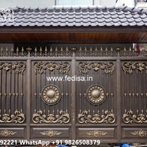 Loha Ka Gate Ka Design, Square Gate Design Main Gate Lighting In Outdoor