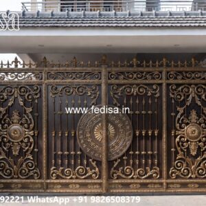 Hpl Gate Design, Fundermax Gate Design Main Gate Lighting In Outdoor