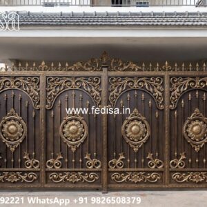 Latest Steel Gate Design, 8 Feet Gate Design Main Gate Lighting In Outdoor