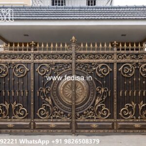 Front Door Gate Design, Iron Single Gate Design Main Gate Lighting In Outdoor