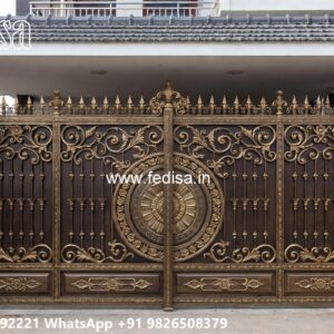 Modern Fence Gate, Channel Gate Design For Home Main Gate Lighting In Outdoor