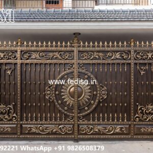Steel Gate New Design, Latest Iron Gate Design Main Gate Lighting In Outdoor