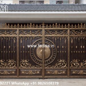 Side Gate Designs, Compound Wall Grill Main Gate Lighting In Outdoor