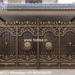 Gate Design Pipe, Modern Iron Gate Main Gate Lighting In Outdoor