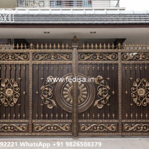 Gate Design 2054, Mild Steel Gate Design Main Gate Lighting In Outdoor