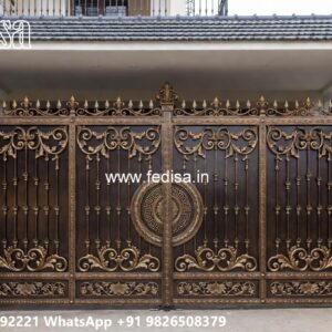 Front Door Gate Design, Steel Gate Handle Design Main Gate Lighting In Outdoor
