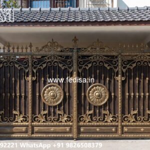 Modern Fence Gate, Classic Gate Design Main Gate Lighting In Outdoor