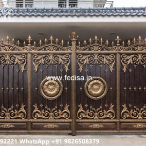 Steel Gate New Design, Compound Gate Simple Design Main Gate Lighting In Outdoor
