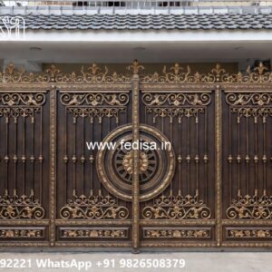 Gate Design Pipe, Modern Front Gate Main Gate Lighting In Outdoor