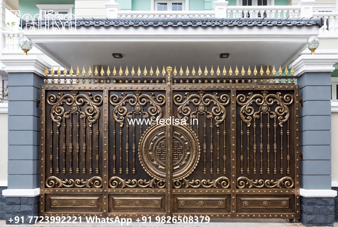 Steel Gate New Design, Park Gate Design Main Gate Lighting In Outdoor