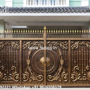 Modern Fence Gate, Factory Main Gate Design Main Gate Lighting In Outdoor