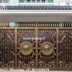 Gate Design Pipe, Gate Design Front Main Gate Lighting In Outdoor