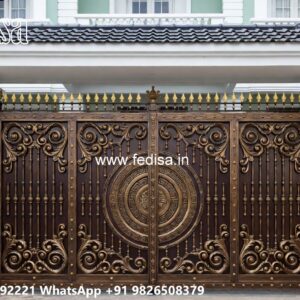 Hpl Gate Design, Channel Gate Colour Main Gate Lighting In Outdoor