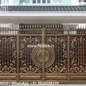 Modern Fence Gate, Simple Metal Gate Design Main Gate Lighting In Outdoor