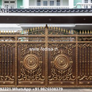 Gate Design 2064, Gate Elevation Design Main Gate Lighting In Outdoor