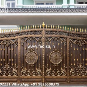 Front Door Gate Design, Steel Gate Single Door Price Main Gate Lighting In Outdoor