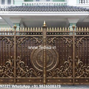 Hpl Gate Design, New Home Gate Design Main Gate Lighting In Outdoor