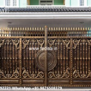 Steel Gate New Design, Aluminium Main Gate Design Main Gate Lighting In Outdoor