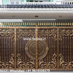 Side Gate Designs, Iron Gate Simple Design Main Gate Lighting In Outdoor