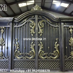 Modern Fence Gate, Lohe Ke Pipe Gate Main Gate Lighting In Outdoor