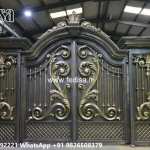 Steel Gate New Design, Fancy Gate Grill Main Gate Lighting In Outdoor