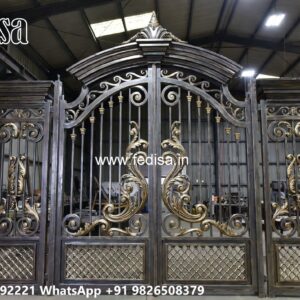 Steel Gate New Design, Best Sliding Gate Design Main Gate Lighting In Outdoor
