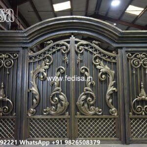 Hpl Gate Design, Latest Iron Gate Design 2026 Main Gate Lighting In Outdoor