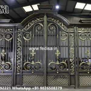 Gate Design Pipe, Modern Steel Gate Design 2026 Main Gate Lighting In Outdoor