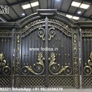 Hpl Gate Design, Iron Room Gate Design Main Gate Lighting In Outdoor