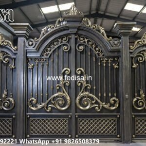 Latest Steel Gate Design, House Steel Gate Design Main Gate Lighting In Outdoor