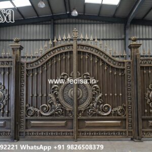 Gate Design 2072, Steel Main Gate Design For Home Main Gate Lighting In Outdoor
