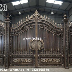 Latest Steel Gate Design, Ss Pipe Gate Design Main Gate Lighting In Outdoor