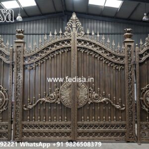 Gate Design 2073, Simple Pipe Gate Design Main Gate Lighting In Outdoor
