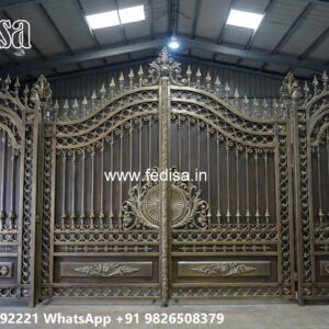 Front Door Gate Design, Iron Rod Gate Design Main Gate Lighting In Outdoor