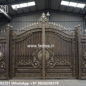 Gate Design 2077, Loha Ka Gate Design Main Gate Lighting In Outdoor