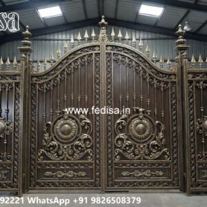 Modern Fence Gate, Home Grill Gate Main Gate Lighting In Outdoor