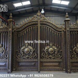 Steel Gate New Design, Main Gate Upper Design Main Gate Lighting In Outdoor