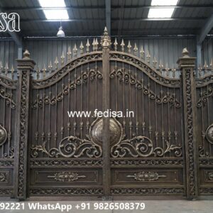 Side Gate Designs, Steel Sheet Gate Design Main Gate Lighting In Outdoor