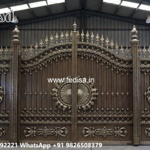 Gate Design Pipe, Wall Compound Grill Design Main Gate Lighting In Outdoor