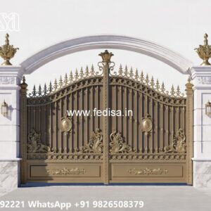 Hpl Gate Design, Laser Cut Gate Panels Main Gate Lighting In Outdoor