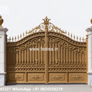 Loha Ka Gate Ka Design, Aluminium Fence Designs Main Gate Lighting In Outdoor