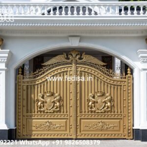 Latest Steel Gate Design, Home Gate Design 2026 Main Gate Lighting In Outdoor