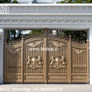 Latest Steel Gate Design, Square Tube Fence Design Main Gate Lighting In Outdoor