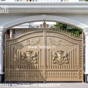 Gate Design 2084, Main Door Steel Gate Design Main Gate Lighting In Outdoor