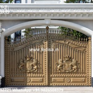 Gate Design Pipe, House Compound Gate Main Gate Lighting In Outdoor