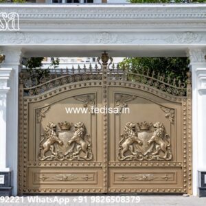 Front Door Gate Design, Stainless Steel Sliding Gate Design Main Gate Lighting In Outdoor