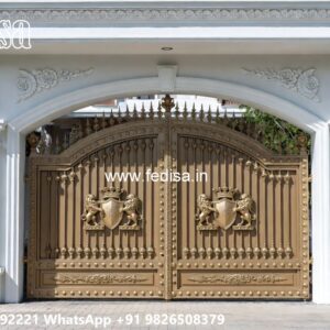 Steel Gate New Design, Grill Design For Boundary Main Gate Lighting In Outdoor